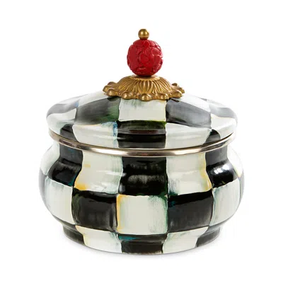 MACKENZIE-CHILDS MACKENZIE-CHILDS COURTLY CHECK ENAMEL SQUASHED POT