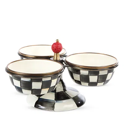 Mackenzie-childs Courtly Check Enamel Triplicity In Black