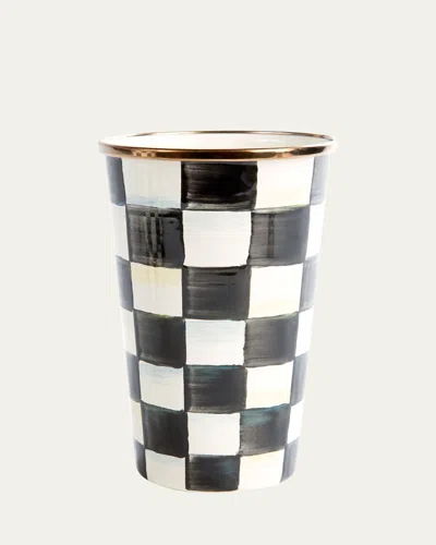 MACKENZIE-CHILDS COURTLY CHECK ENAMEL TUMBLER