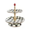 Mackenzie-childs Mackenzie Childs Courtly Check Three Tier Sweet Stand