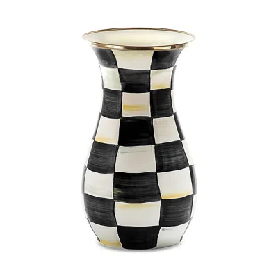 Mackenzie-childs Courtly Check Enamel Vase - Tall In Multi