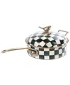 Mackenzie-childs Courtly Check Enameled 3-quart Saute Pan In Multi