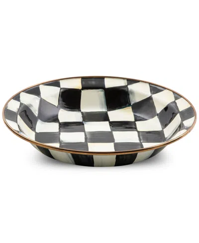 Mackenzie-childs Courtly Check Enameled 9.5" Pie Plate In Multi