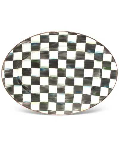 MACKENZIE-CHILDS COURTLY CHECK MEDIUM OVAL PLATTER