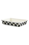 Mackenzie-childs Mackenzie Childs Courtly Check Enameled Steel Baking Pan In Black