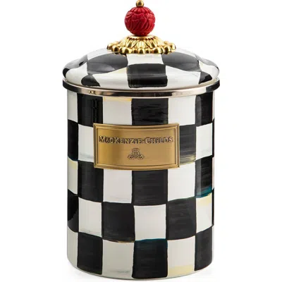 Mackenzie-childs Mackenzie Childs Courtly Check Enameled Steel Canister In Multi