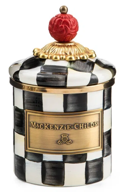 Mackenzie-childs Mackenzie Childs Courtly Check Enameled Steel Canister In Multi