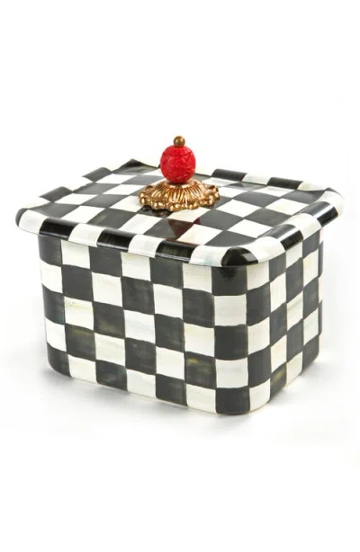 Mackenzie-childs Mackenzie Childs Courtly Check Enameled Steel Recipe Box In No Color