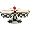 Mackenzie-childs Courtly Check Enamel Triplicity In Black