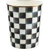 Mackenzie-childs Mackenzie Childs Courtly Check Enameled Steel Waste Bin