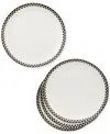 Mackenzie-childs Courtly Check Everyday Dinner Plates, Set Of 4