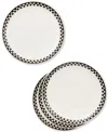 Mackenzie-childs Courtly Check Everyday Lunch Plates, Set Of 4