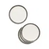 Mackenzie-childs Courtly Check Everyday Lunch Plates, Set Of 4 In Black