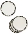Mackenzie-childs Courtly Check Everyday Small Plates, Set Of 4