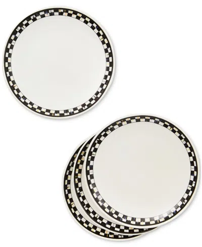 MACKENZIE-CHILDS COURTLY CHECK EVERYDAY SMALL PLATES, SET OF 4
