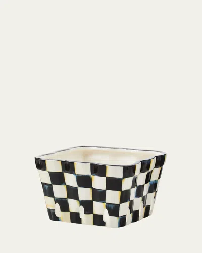 Mackenzie-childs Courtly Check Farmhouse Berry Basket In Black