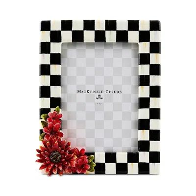 Mackenzie-childs Courtly Check Floral Frame, 5 X 7 In Black