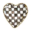 Mackenzie-childs Courtly Check Fluted Heart Plate