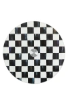 Mackenzie-childs Mackenzie Childs Courtly Check Glass Lazy Susan In Black
