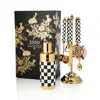 Mackenzie-childs Courtly Check Gold 6-piece Bar Tool Set And Stand In Multi