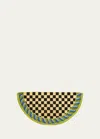 Mackenzie-childs Half Round Courtly Check Entrance Mat