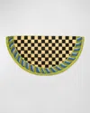 Mackenzie-childs Half Round Courtly Check Entrance Mat
