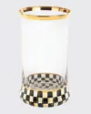 Mackenzie-childs Courtly Check Highball Glass In Black/white