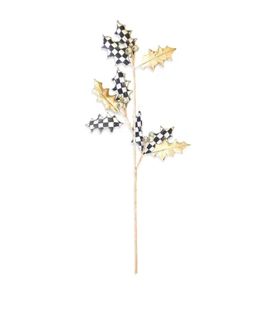 Mackenzie-childs Courtly Check Holly Stem In Gold