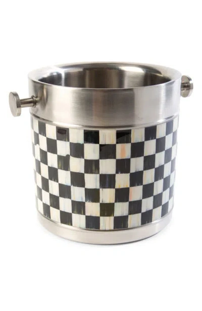Mackenzie-childs Mackenzie Childs Courtly Check Ice Bucket In Black/white