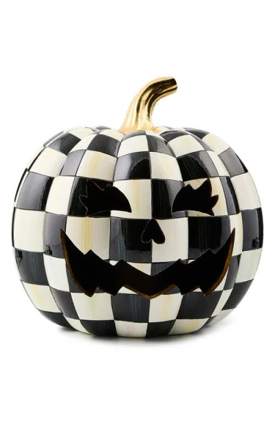 Mackenzie-childs Mackenzie Childs Courtly Check Illuminated Jack O' Lantern In Black