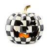 Mackenzie-childs Courtly Check Illuminated Jack O'lantern In Black