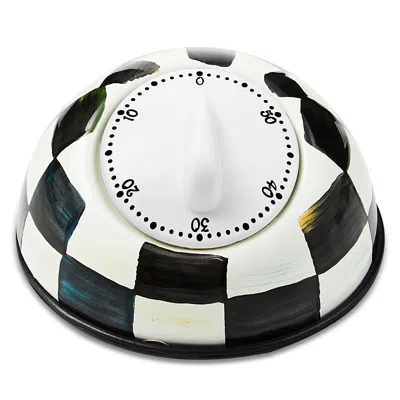 Mackenzie-childs Courtly Check Kitchen Timer In Black