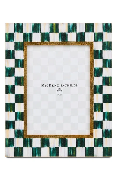 Mackenzie-childs Mackenzie Childs Courtly Check Lacquer 5 X 7-inch Picture Frame In Green