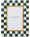 Mackenzie-childs Courtly Check Lacquer Frame, 4" X 6" In Black,white