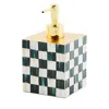 Mackenzie-childs Courtly Check Lacquer Soap Pump In Green
