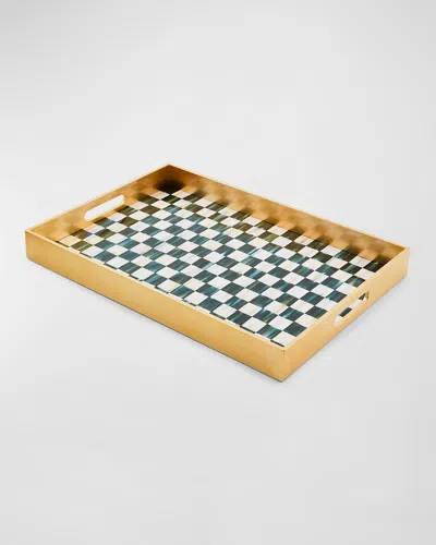 Mackenzie-childs Courtly Check Lacquer Tray In Multi