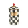 Mackenzie-childs Mackenzie Childs Courtly Check Enamel Canister