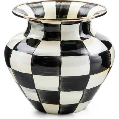 Mackenzie-childs Mackenzie Childs Courtly Check Large Enameled Steel Vase In Multi
