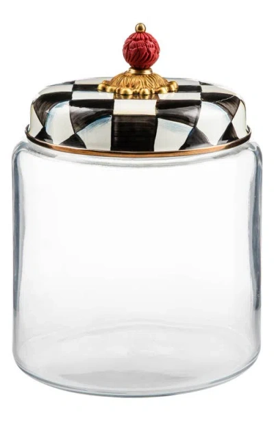 Mackenzie-childs Mackenzie Childs Courtly Check Large Kitchen Canister