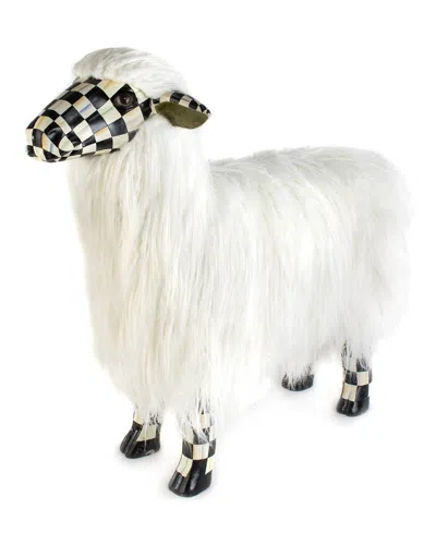 Mackenzie-childs Courtly Check Large White Sheep In Black/white