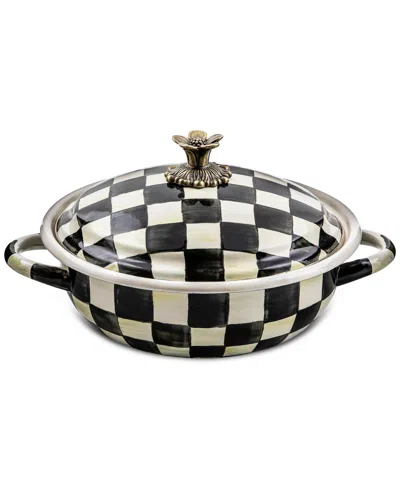 Mackenzie-childs Courtly Check Medium Casserole Dish In Black