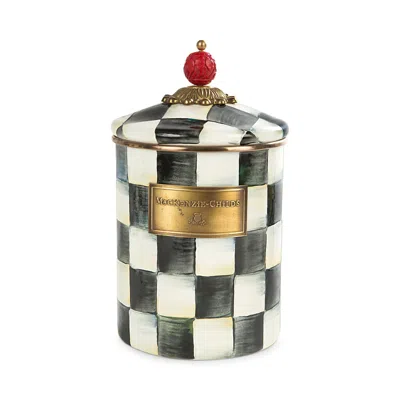 MACKENZIE-CHILDS MACKENZIE-CHILDS COURTLY CHECK MEDIUM ENAMEL CANISTER