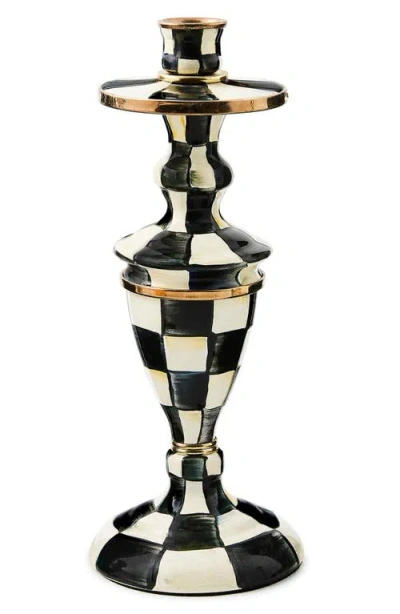 Mackenzie-childs Mackenzie Childs Courtly Check Medium Enameled Steel Candleholder