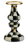 Mackenzie-childs Mackenzie Childs Courtly Check Medium Pillar Candleholder