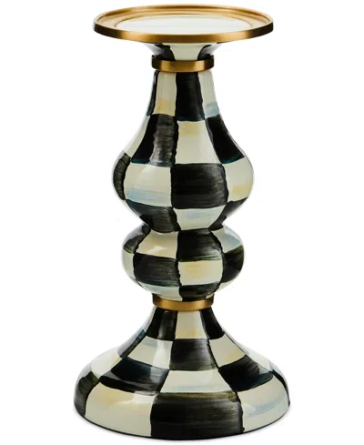 MACKENZIE-CHILDS COURTLY CHECK MEDIUM PILLAR CANDLESTICK