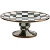 Mackenzie-childs Mackenzie Childs Courtly Check Mini Pedestal Platter In Multi