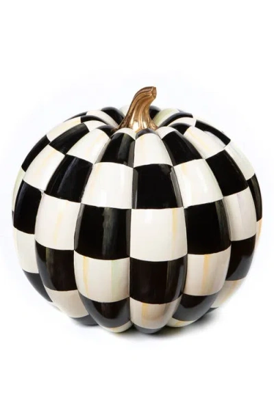 Mackenzie-childs Mackenzie Childs Courtly Check Outdoor Pumpkin