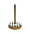Mackenzie-childs Courtly Check Paper Towel Holder In Black