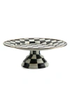 Mackenzie-childs Mackenzie Childs Courtly Check Pedestal Platter