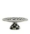Mackenzie-childs Mackenzie Childs Courtly Check Pedestal Platter